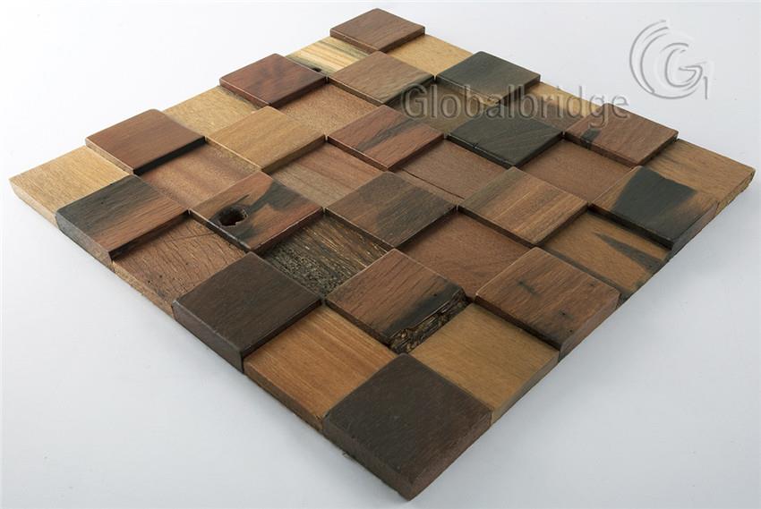 wood mosaic panel