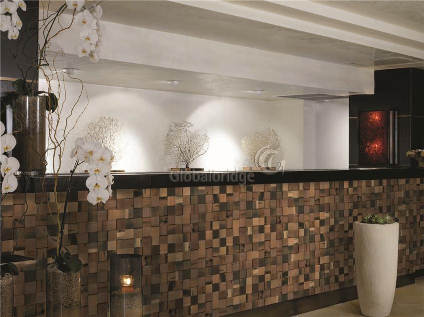 antique panel wood mosaic
