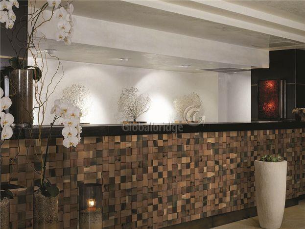 antique wood mosaic tile