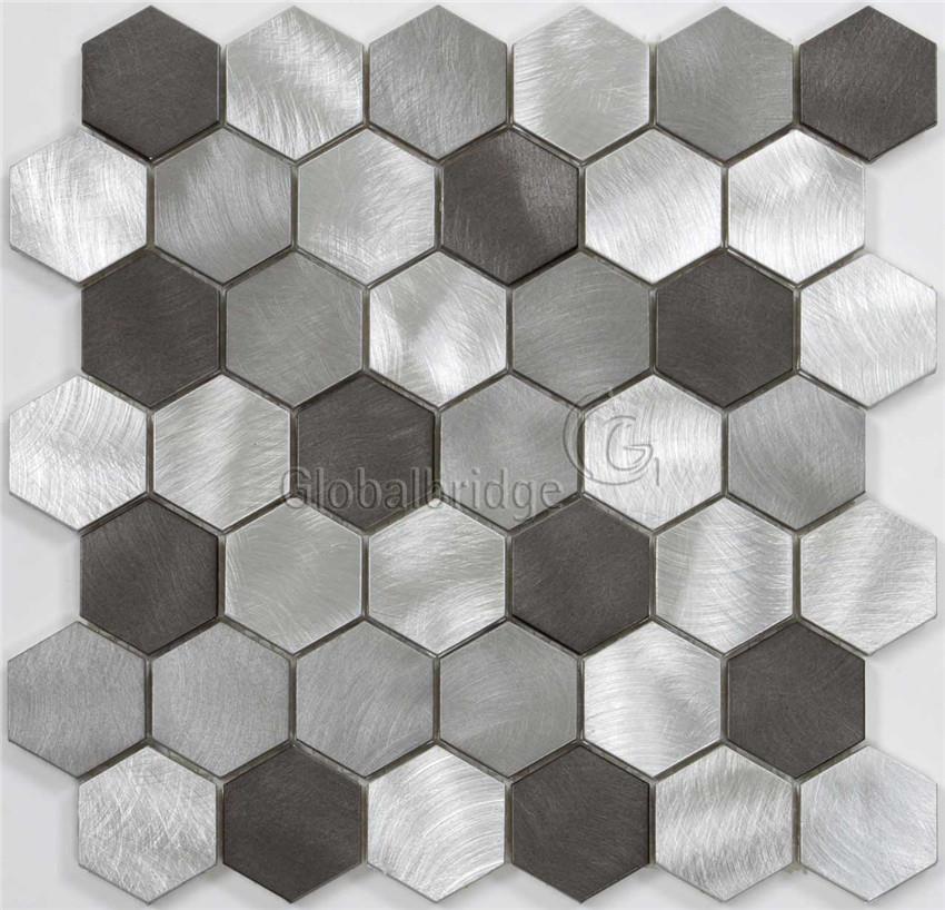 backsplash de azulejos de pared de metal