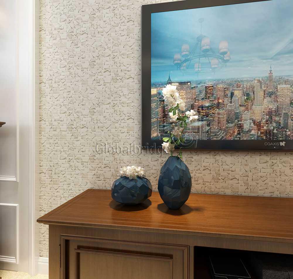 Diseño de moda mármol mezcla resina mosaico piedra mosaico