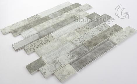 Crystal mix enamel glass mosaic tile backsplash mosaic pattern art 