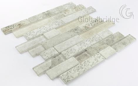 Crystal mix enamel glass mosaic tile backsplash mosaic pattern art 