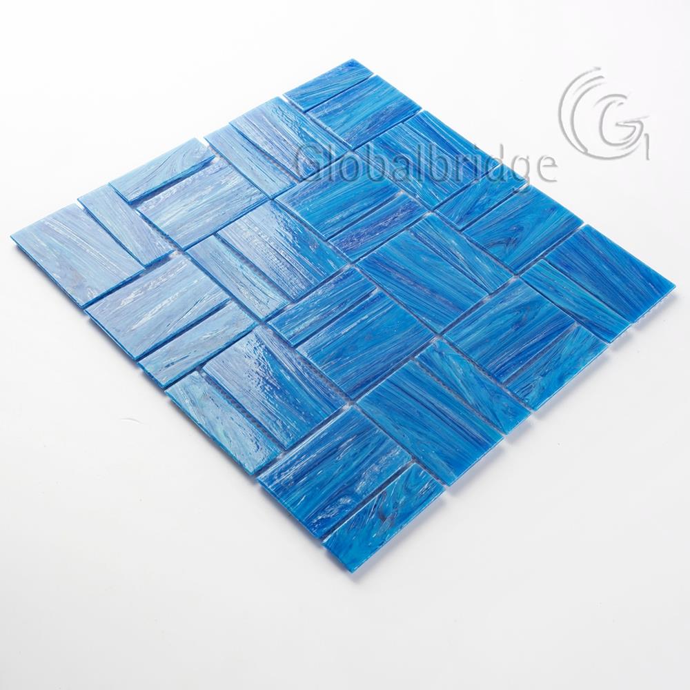 Stream rectángulo vidrio mosaico azulejos de la cocina