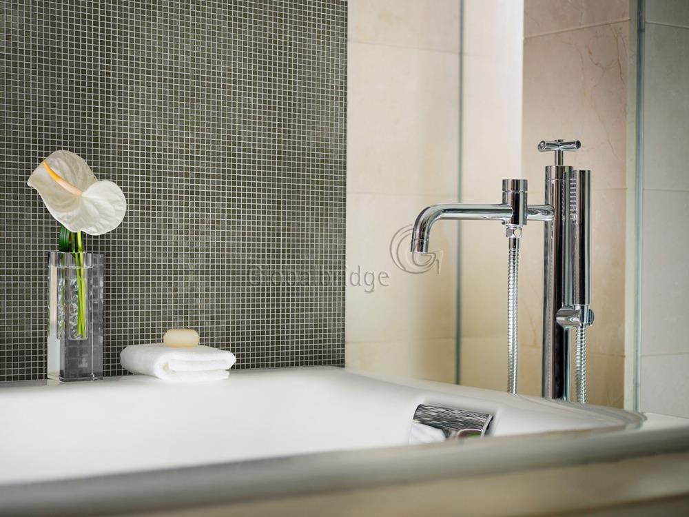 Decoración innovadora para el hogar, azulejos de mosaico de vidrio de aluminio