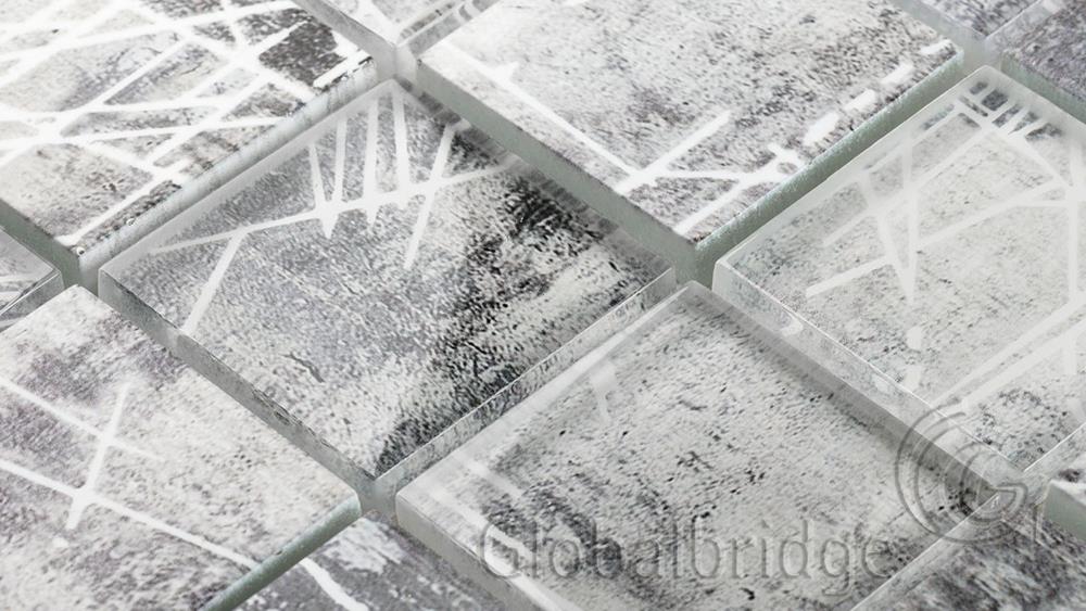 Mosaico de mosaico de vidrio como mosaico de pared de sala de estar de concreto