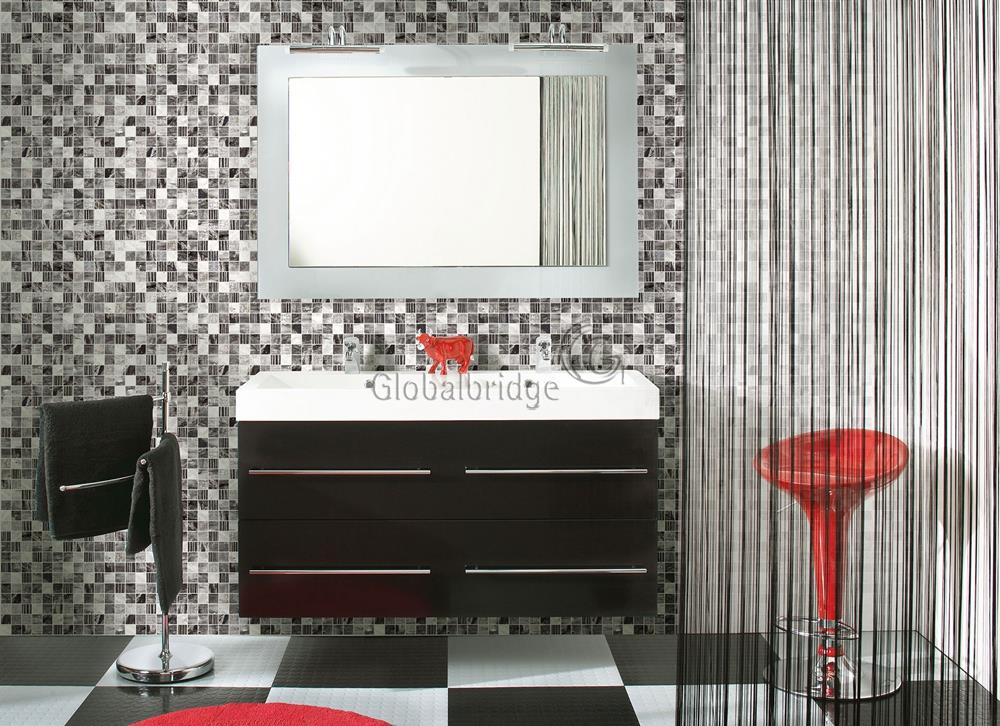 Patrón de tela de chorro de tinta precio de mosaico de vidrio azulejos de pared contra salpicaduras