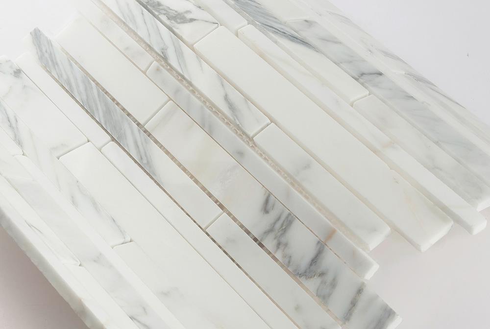 Irregular Strip Stone Mosaic Kitchen Tile