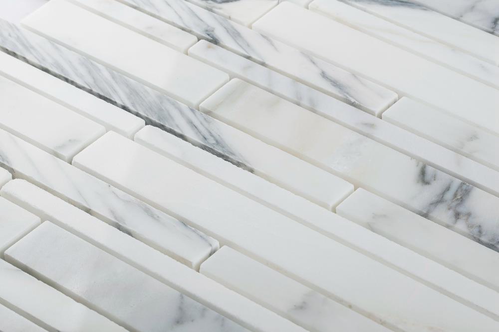 Irregular Strip Stone Mosaic Kitchen Tile