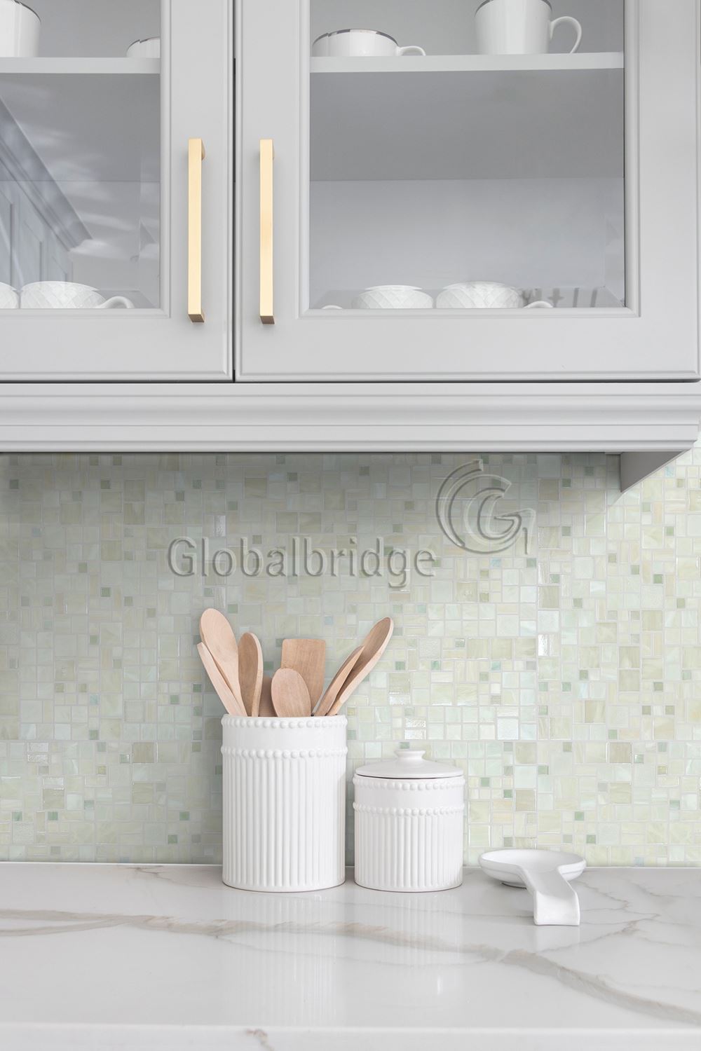 Square Mix Stable Glass Mosaic Wall Tile