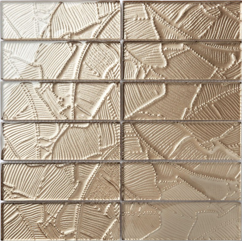  OEM & ODM Art Wall Design Color bathroom Glass Wall Mosaic Brick 
