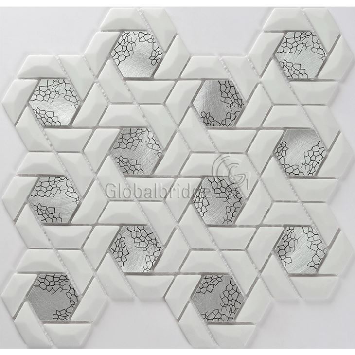 Azulejos de mosaico de vidrio 3D