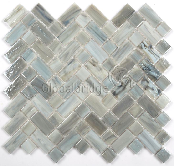 Mosaico contra salpicaduras de cocina de vidrio de ágata
