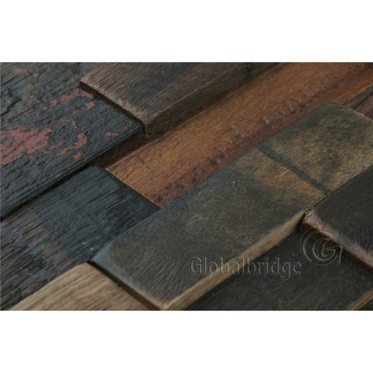 Teja de mosaico de madera del barco antiguo