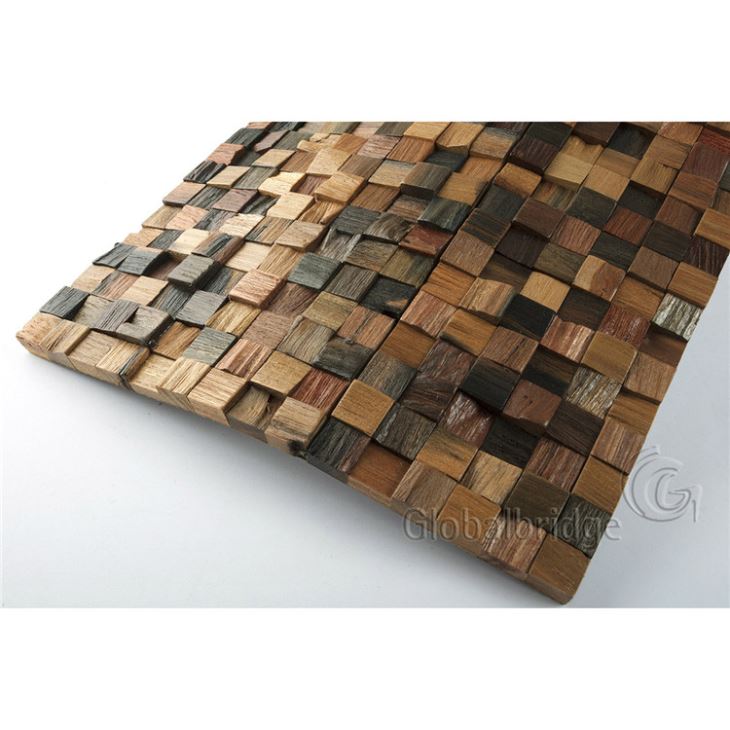 Panel antiguo de madera mosaico