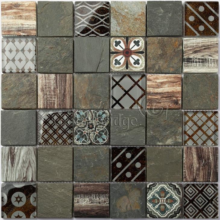 Azulejos de mosaico de vidrio arabescos