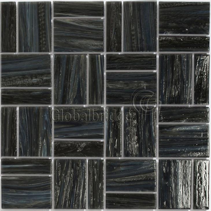 Stream rectángulo vidrio mosaico azulejos de la cocina