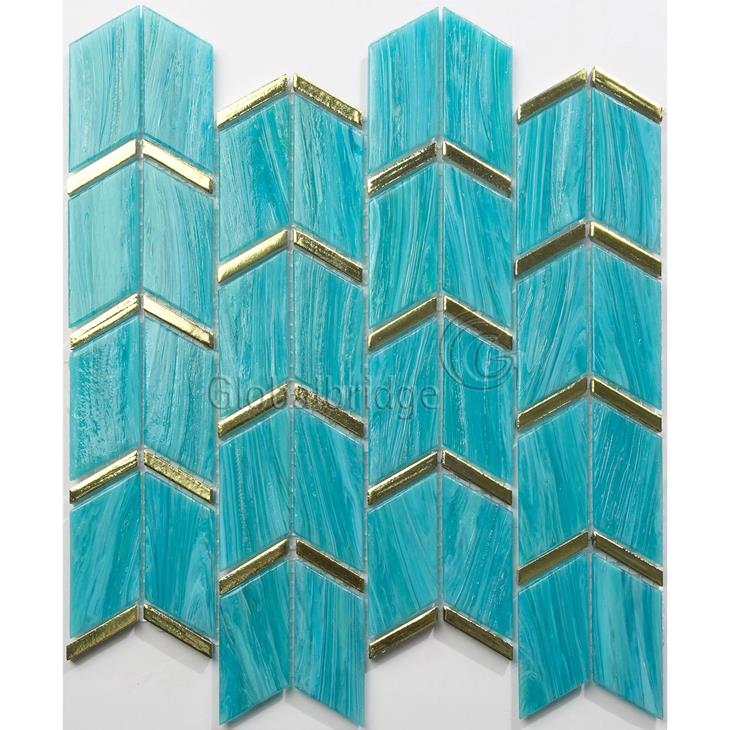 Azulejos de pared de mosaico de vidrio de diseño único de Stream