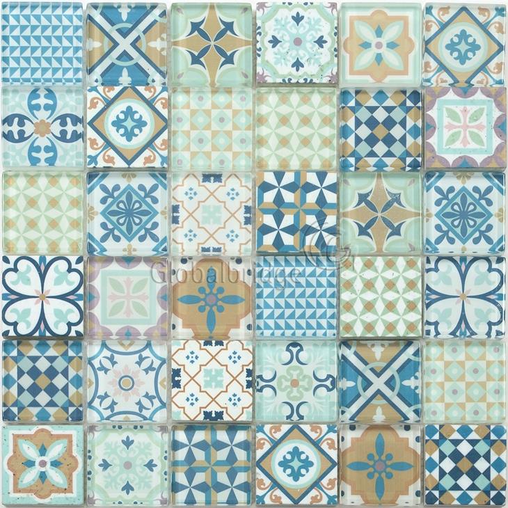 Azulejo de mosaico de cristal