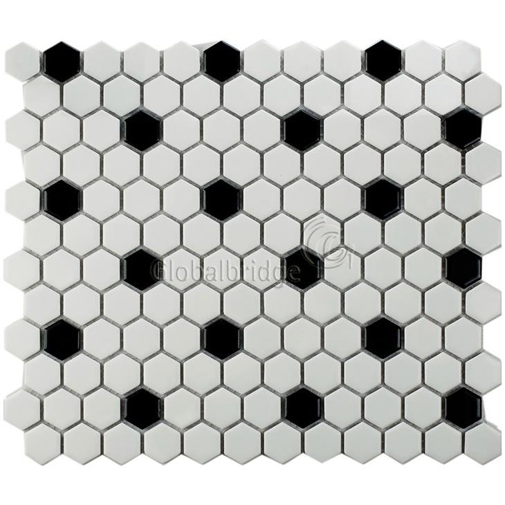 Azulejo de mosaico de cerámica esmaltada de flores