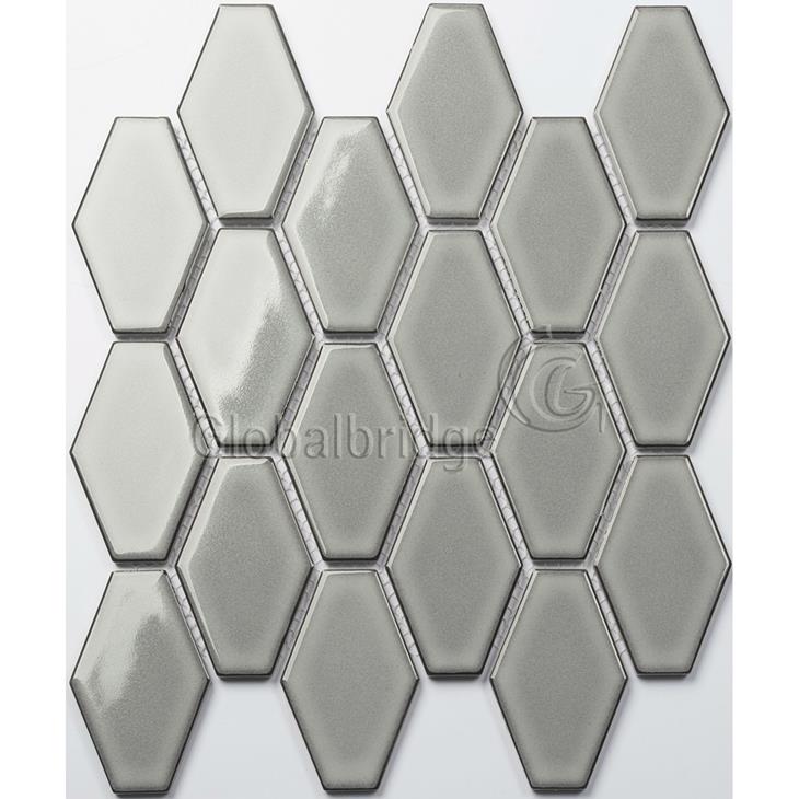 Azulejo de mosaico de porcelana pulida de baño hexagonal