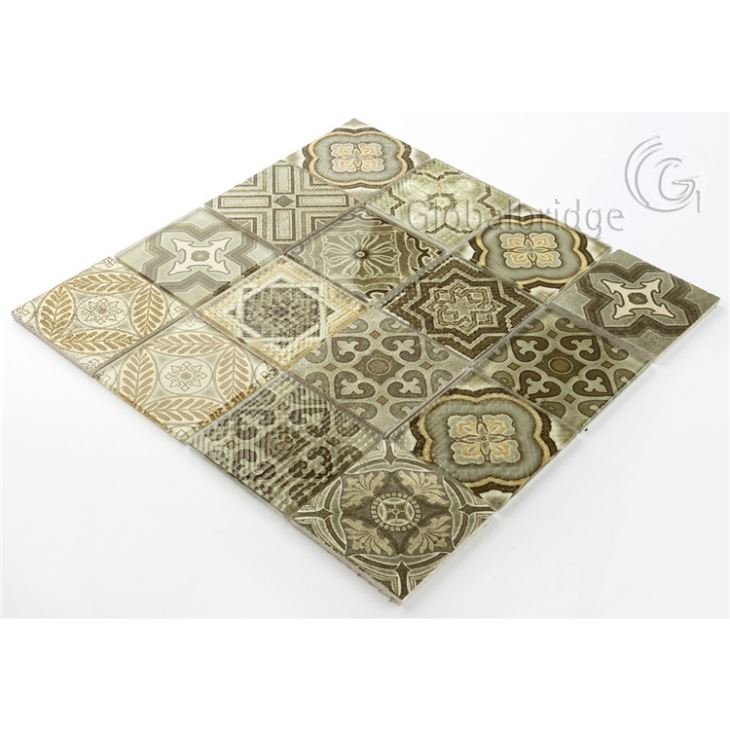 Azulejo de mosaico cristalino del chorro de tinta