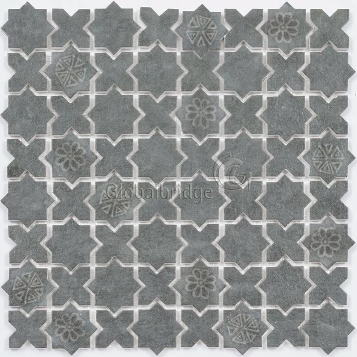Hojas de azulejo de mosaico de cristal de salón esmalte