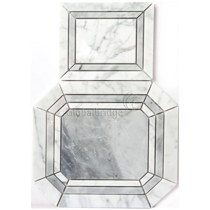 Azulejo de piso de mosaico de mármol
