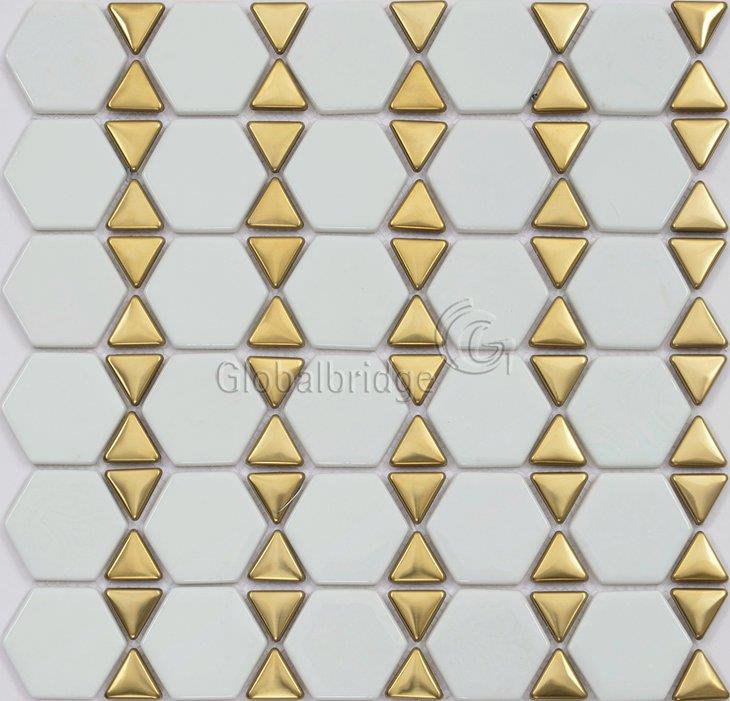 Azulejos de pared de baño de vidrio reciclado