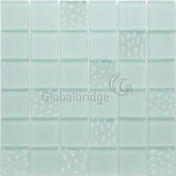 Backsplash de vidrio reciclado comedor mosaico