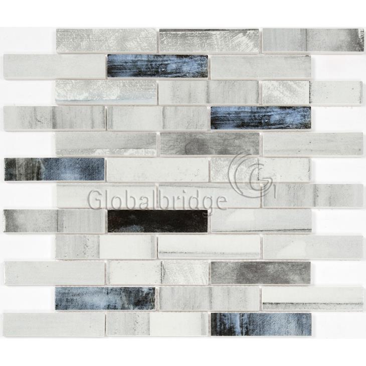 Azulejo de pared de inyección de tinta de vidrio para salpicaduras de vidrio reciclado