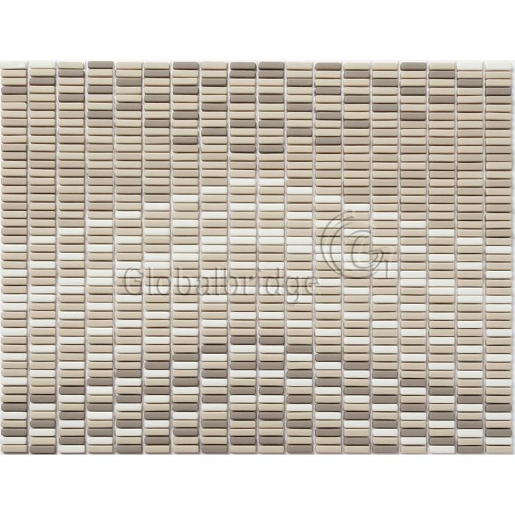 Mosaico de pared de baño y dormitorio de vidrio reciclado