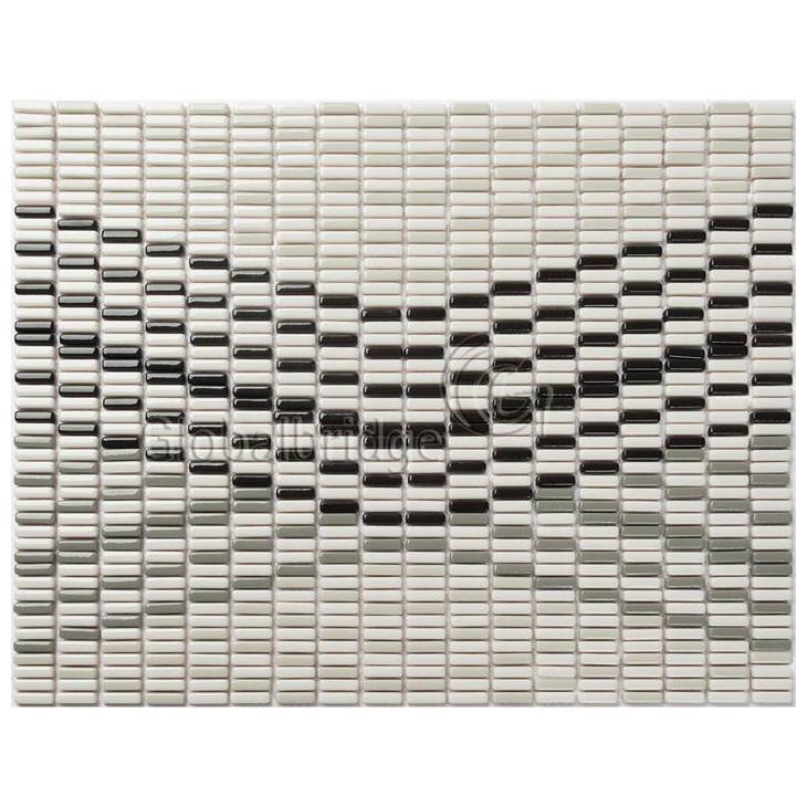 Mosaico contra salpicaduras de cocina de vidrio reciclado
