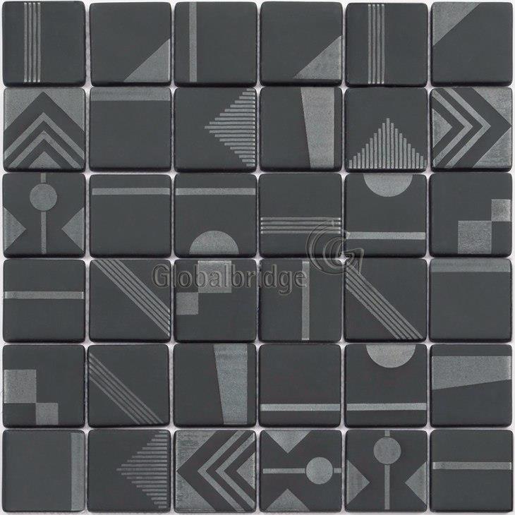 Azulejos de pared de mosaico de vidrio reciclado