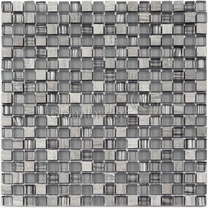 Sparkle Crystal Glass Mosaico Azulejo Mezcla Piedra Interior Pared Mosaico Azulejo