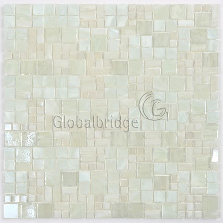 Azulejo de pared de mosaico de vidrio estable de mezcla cuadrada