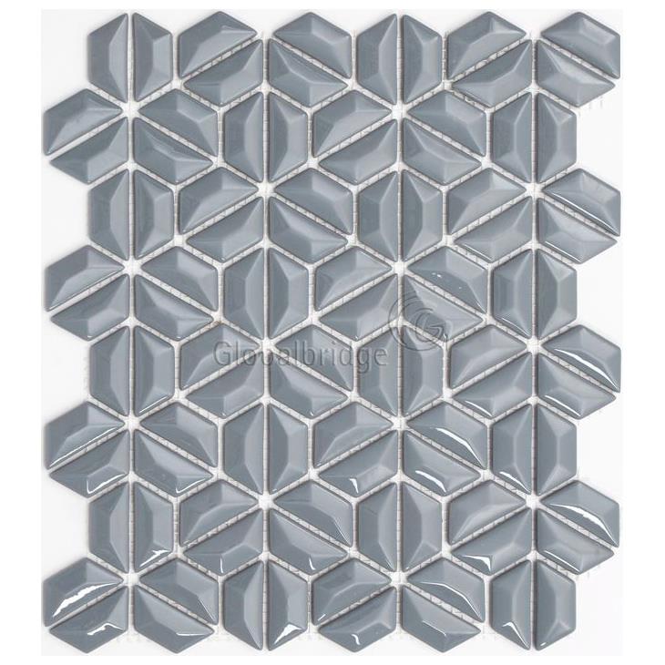Diseño único Reciclar mosaico de vidrio Arte de pared Azulejos 3d