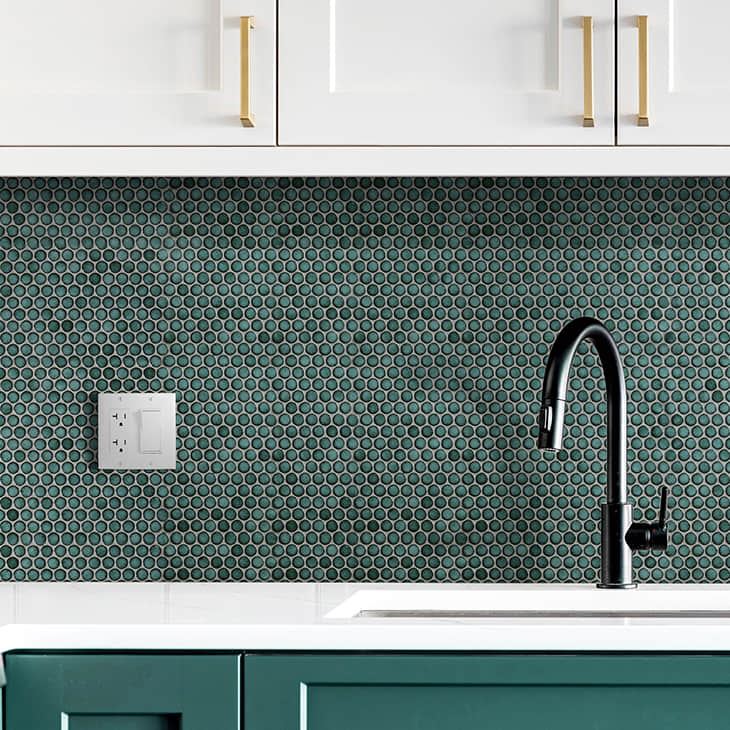 Cocina de azulejos de pared