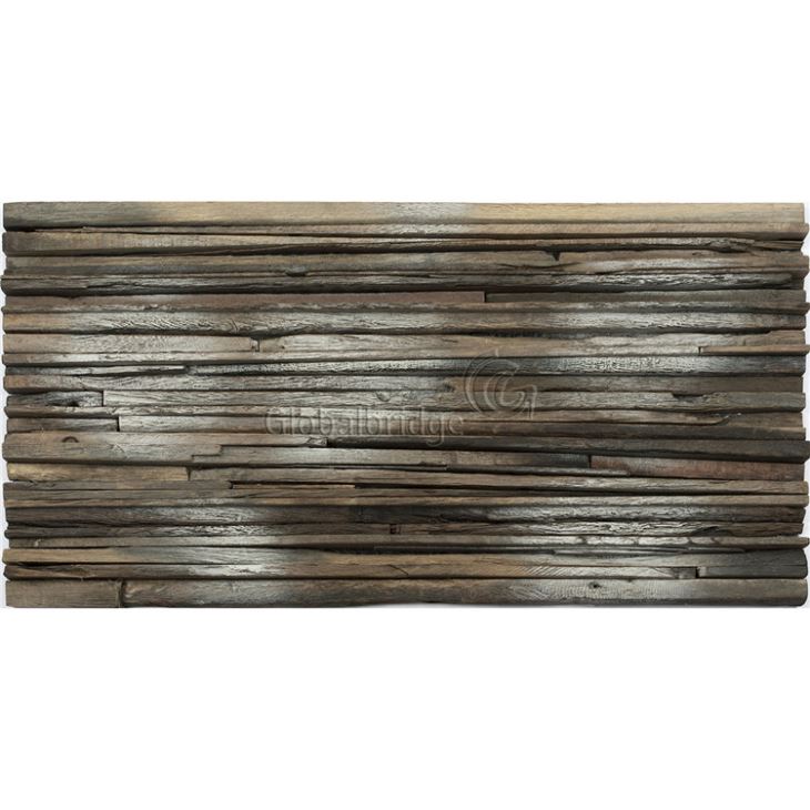 Pared de azulejo de mosaico de madera